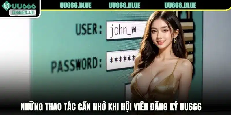 Những thao tác cần nhớ khi hội viên đăng ký UU666